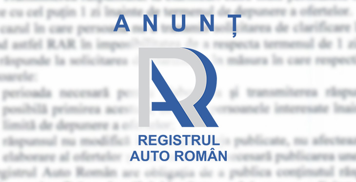 Redobândirea certificatului de înmatriculare, duplicatul și înlocuirea Cărții de Identitate a vehiculului se pot face la RAR doar cu programare!